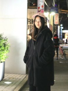 画像14: ★SALE 40% OFF★KIIT(キート) WOOL BOA FLEECE HOODIE COAT KIF-C96-104 (BLK) (14)