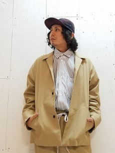 画像3: KIIT(キート) COTTON GABARDINE OPEN COLLAR JACKET KIG-J99A-001 (3)