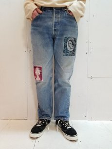 画像5: children of the discordance(チルドレンオブザディスコーダンス) VINTAGE EMBROIDERY DENIM PANTS COTDPT-322A(BLU) (5)