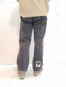 画像5: children of the discordance(チルドレンオブザディスコーダンス) VINTAGE EMBROIDERY DENIM PANTS COTDPT-322A(BLK) (5)