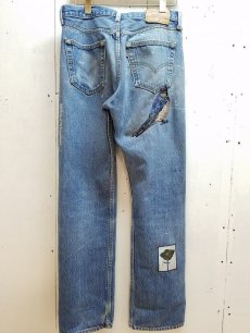 画像2: children of the discordance(チルドレンオブザディスコーダンス) VINTAGE EMBROIDERY DENIM PANTS COTDPT-322A(BLU) (2)