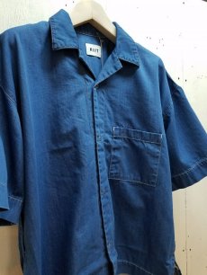 画像2: KIIT(キート)  7OZ DENIM S/SLEEVE SLIT SHIRT KIG-B97A-006   (2)