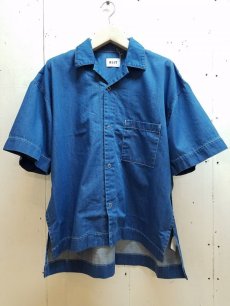 画像1: KIIT(キート)  7OZ DENIM S/SLEEVE SLIT SHIRT KIG-B97A-006   (1)