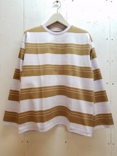 画像1: KIIT(キート) BORDER L/SLEEVE TEE KIG-T93-010 (CAM) (1)