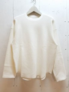 画像1: KIIT(キート) COTTON STRECH WAFFLE PULLOVER KII-T98-008(WHT) (1)