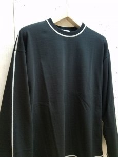 画像2: KIIT(キート) COTTON STRONG TWIST YARN L/SLEEVE STICH TEE KIG-T94-012(BLK) (2)