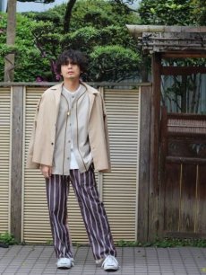 画像10: children of the discordance(チルドレンオブザディスコーダンス) JAPANESE STRIPE TUCK TROUSERS COTDPT-319 (10)