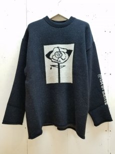 画像1: children of the discordance(チルドレンオブザディスコーダンス) ROSE JQD PO KNIT COTDKN-619(BLK) (1)