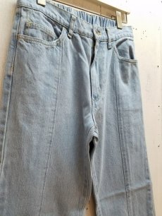 画像2: KIIT(キート) 12.5OZ DENIM CENTER SLIT CUTOFF PANTS KIH-P97B-009(IND.B) (2)