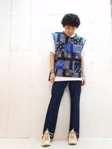 画像4: KIIT(キート) 12.5OZ DENIM CENTER SLIT CUTOFF PANTS KIH-P97B-009(IND) (4)