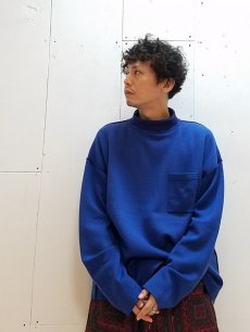 画像3: KIIT(キート) MERINO WOOL REVERSIBLE  TURTLE NECK KNIT KIH-K98-106(BLU) (3)