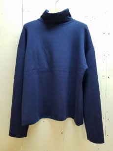 画像2: KIIT(キート) MERINO WOOL REVERSIBLE  TURTLE NECK KNIT KIH-K98-106(BLU) (2)