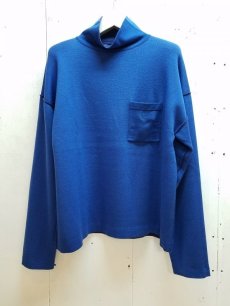 画像1: KIIT(キート) MERINO WOOL REVERSIBLE  TURTLE NECK KNIT KIH-K98-106(BLU) (1)