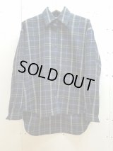 KIIT(キート)-UNISEX LINE-PURE WOOL CHECK OVER SHIRT KIH-B95W-101(NVY)
