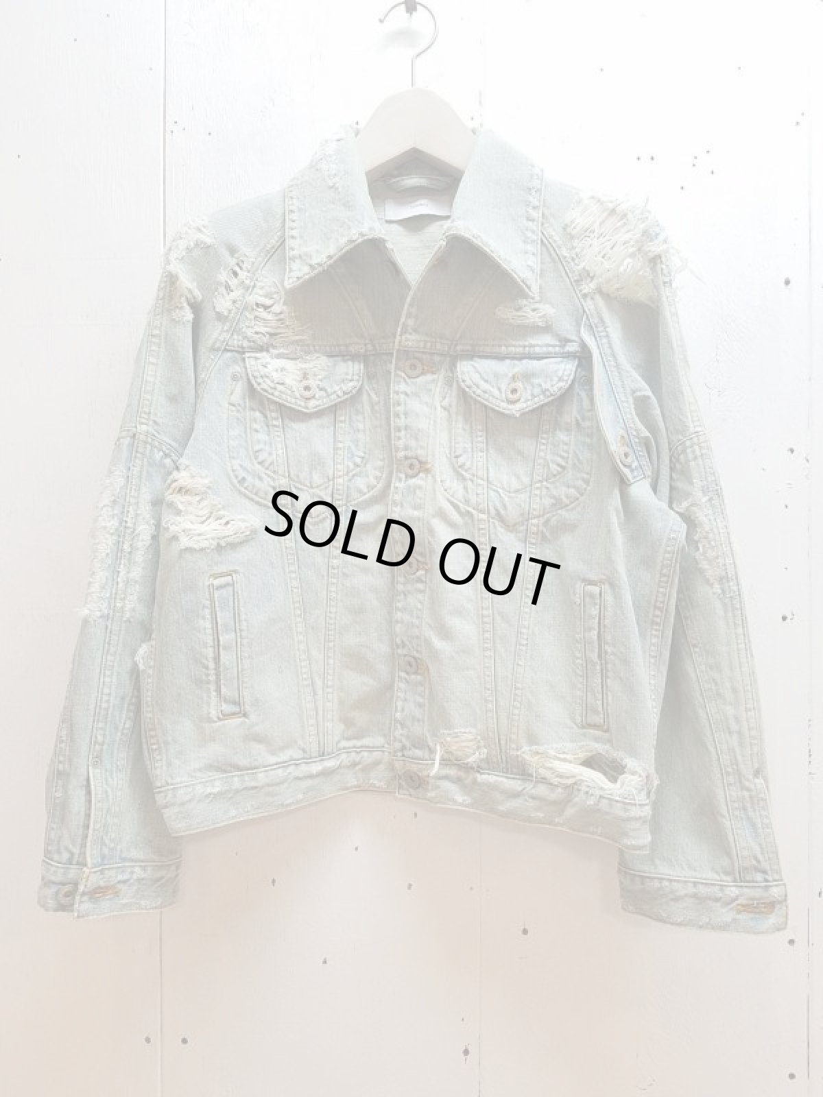 画像1: SUGARHILL(シュガーヒル）CRUSHED DENIM JACKET 19AWJK03 (1)