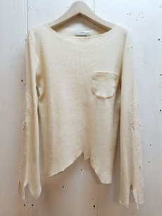 画像1: SUGARHILL(シュガーヒル）CRUSHED THARMAL LONG TEE 19AWTEE03(WHT) (1)