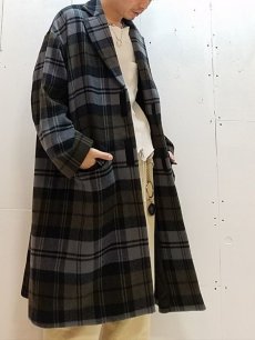 画像5: KIIT(キート)  BALOON WOOL CHECK CHESTER COAT KIH-C98-102 (5)