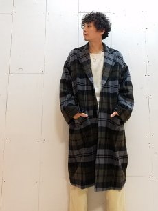 画像6: KIIT(キート)  BALOON WOOL CHECK CHESTER COAT KIH-C98-102 (6)