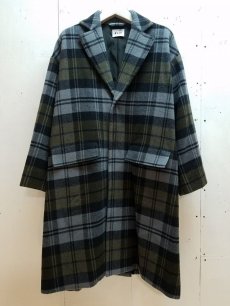 画像1: KIIT(キート)  BALOON WOOL CHECK CHESTER COAT KIH-C98-102 (1)