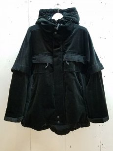 画像1: KIIT(キート) 8W STRECH CORDUROY HOODED BLOUSON （POLARTEC POWER FILL）KIH-Y95-006(BLK) (1)
