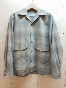 画像1: SUGARHILL(シュガーヒル）OMBRE CONSTRUCTED SHIRT 19AWSH01(GRN) (1)