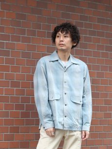 画像3: SUGARHILL(シュガーヒル）OMBRE CONSTRUCTED SHIRT 19AWSH01(GRN) (3)