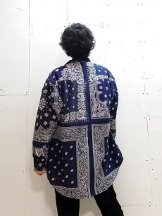 画像8: children of the discordance(チルドレンオブザディスコーダンス) VINTAGE BANDANA PATCHWORK SHIRT COTDSH-112(NVY) (8)