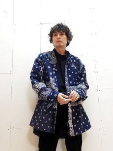 画像6: children of the discordance(チルドレンオブザディスコーダンス) VINTAGE BANDANA PATCHWORK SHIRT COTDSH-112(NVY) (6)