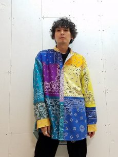 画像4: children of the discordance(チルドレンオブザディスコーダンス) VINTAGE BANDANA PATCHWORK SHIRT COTDSH-112(MIX) (4)