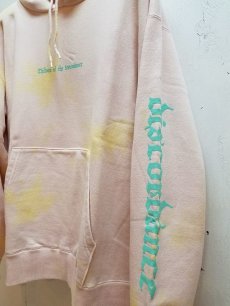 画像2: children of the discordance(チルドレンオブザディスコーダンス) HAND DYEING & LOGO PRINT HOODIE COTDCS-232(PNK) (2)