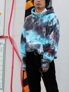 画像4: children of the discordance(チルドレンオブザディスコーダンス) HAND DYEING & LOGO PRINT HOODIE COTDCS-232(BLK) (4)