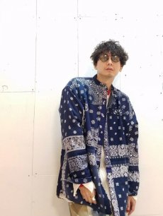 画像5: children of the discordance(チルドレンオブザディスコーダンス) VINTAGE BANDANA PATCHWORK SHIRT COTDSH-112(NVY) (5)