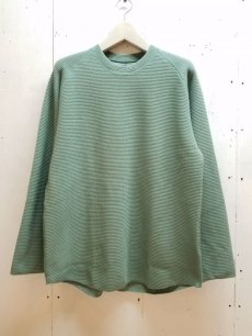 画像1: KIIT(キート) COTTON STRECH WAFFLE PULLOVER KII-T98-008(GRN) (1)