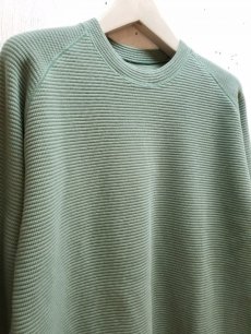 画像2: KIIT(キート) COTTON STRECH WAFFLE PULLOVER KII-T98-008(GRN) (2)