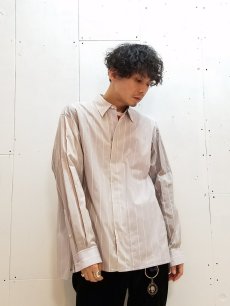 画像5: KIIT(キート) 100/2 BROAD GRADATION STRIPE ZIP UP SHIRT KII-B95-016 (5)