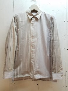 画像1: KIIT(キート) 100/2 BROAD GRADATION STRIPE ZIP UP SHIRT KII-B95-016 (1)