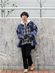 画像10: children of the discordance(チルドレンオブザディスコーダンス) VINTAGE BANDANA PATCHWORK SHIRT COTDSH-112(NVY) (10)