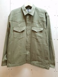 画像1: KIIT(キート)  Li/C TWILL WESTERN OVER SHIRT JKT KII-Y96-A-302 (GRN) (1)