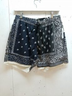 画像1: children of the discordance(チルドレンオブザディスコーダンス) VINTAGE BANDANA PATCH SHORT PANTS COTDPT-328(BLK) (1)