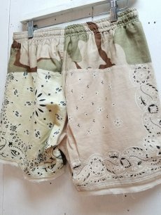 画像4: children of the discordance(チルドレンオブザディスコーダンス) VINTAGE BANDANA PATCH SHORT PANTS COTDPT-328(KHAKI) (4)