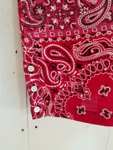 画像3: children of the discordance(チルドレンオブザディスコーダンス) VINTAGE BANDANA PATCHWORK SHIRT S/S COTDSH-104(RED) (3)