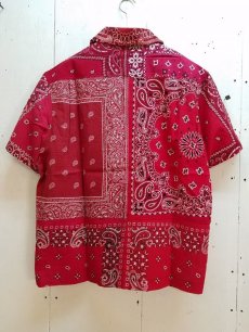 画像5: children of the discordance(チルドレンオブザディスコーダンス) VINTAGE BANDANA PATCHWORK SHIRT S/S COTDSH-104(RED) (5)