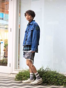 画像5: children of the discordance(チルドレンオブザディスコーダンス) VINTAGE BANDANA PATCH SHORT PANTS COTDPT-328(BLK) (5)