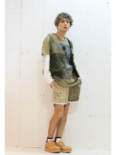 画像7: children of the discordance(チルドレンオブザディスコーダンス) VINTAGE BANDANA PATCH SHORT PANTS COTDPT-328(KHAKI) (7)