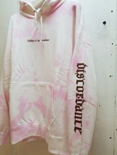 画像2: children of the discordance(チルドレンオブザディスコーダンス) HAND DYEING & LOGO PRINT HOODIE COTDCS-232B(PNK) (2)