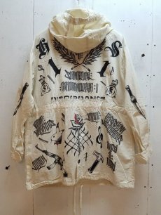 画像2: children of the discordance(チルドレンオブザディスコーダンス) SW HAND GRAFITTI MIL HOODIE COTDJK-454 (2)