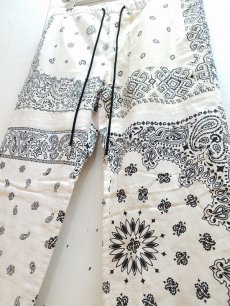 画像4: children of the discordance(チルドレンオブザディスコーダンス) VINTAGE BANDANA PATCH PANTS COTDPT-332(WHT) (4)