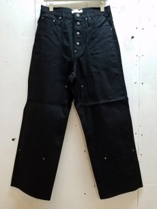 画像1: SUGARHILL(シュガーヒル) BLACK DENIM DOUBLE KNEE DENIMPANTS 20AWPT04 (1)