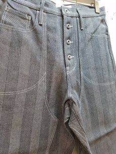 画像2: SUGARHILL(シュガーヒル) HERRINGBONE HICKORY DOUBLE KNEE DENIM 20AWPT03 (2)