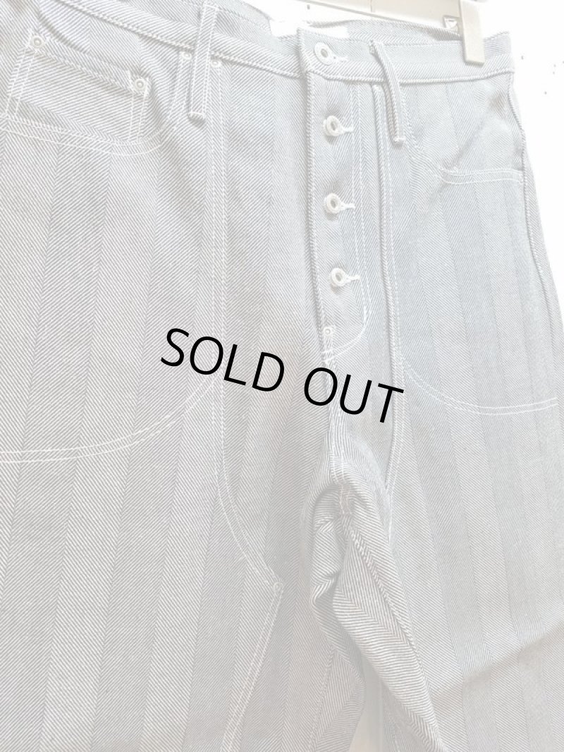 SUGARHILL 20aw ヘリンボーン ヒッコリー ダブルニーデニム SUGARHILL（シュガーヒル）のHERRINGBONE HICKORY DOUBLE KNEE